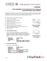 Datasheet UGF09060 manufacturer Cree